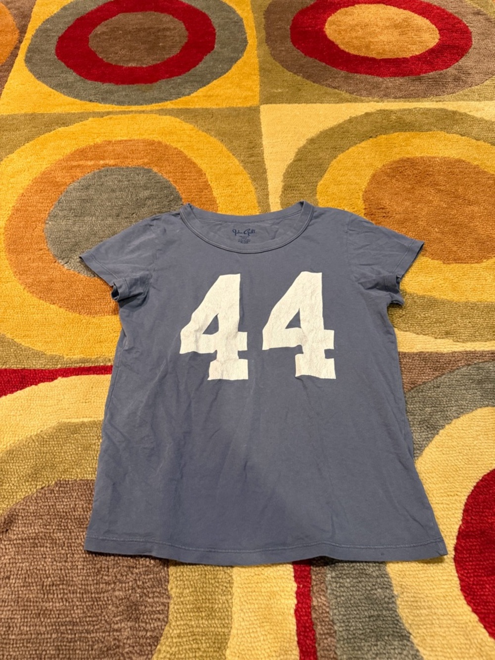 John Galt / Brandy Melville 44 Graphic Tee Shirt Faded Blue One Size
